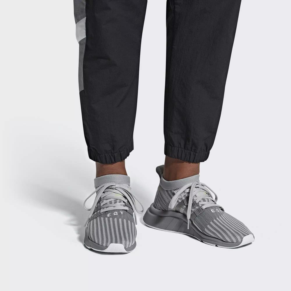 Adidas EQT Support Mid ADV Primeknit Tenis Grises Para Hombre (MX-85336)